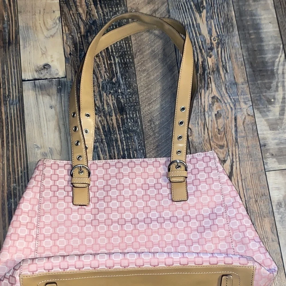 Nine West Pink and Tan Shoulder Bag